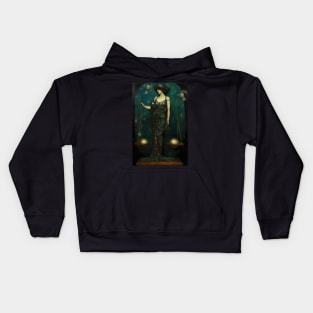 Libra the Scales Zodiac Illustration Kids Hoodie